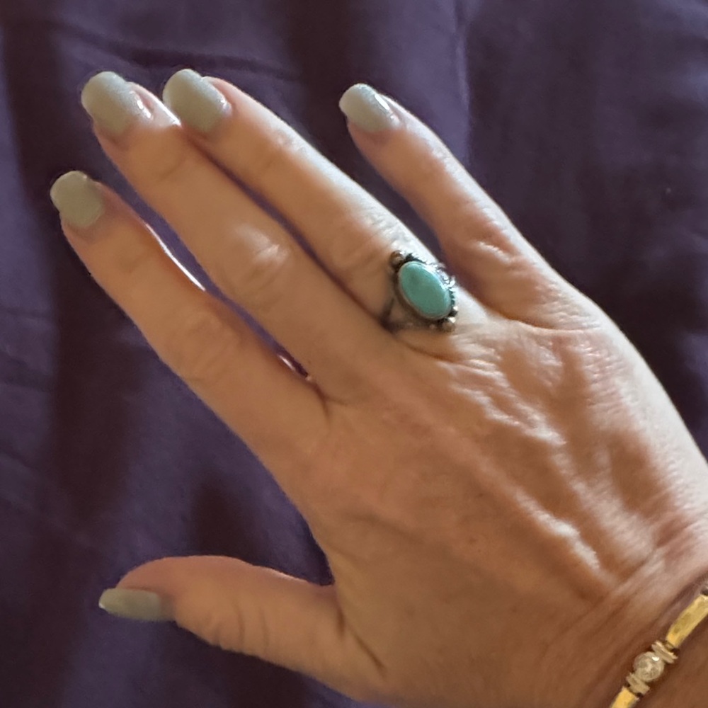 Elegant Silver and Turquoise Ring